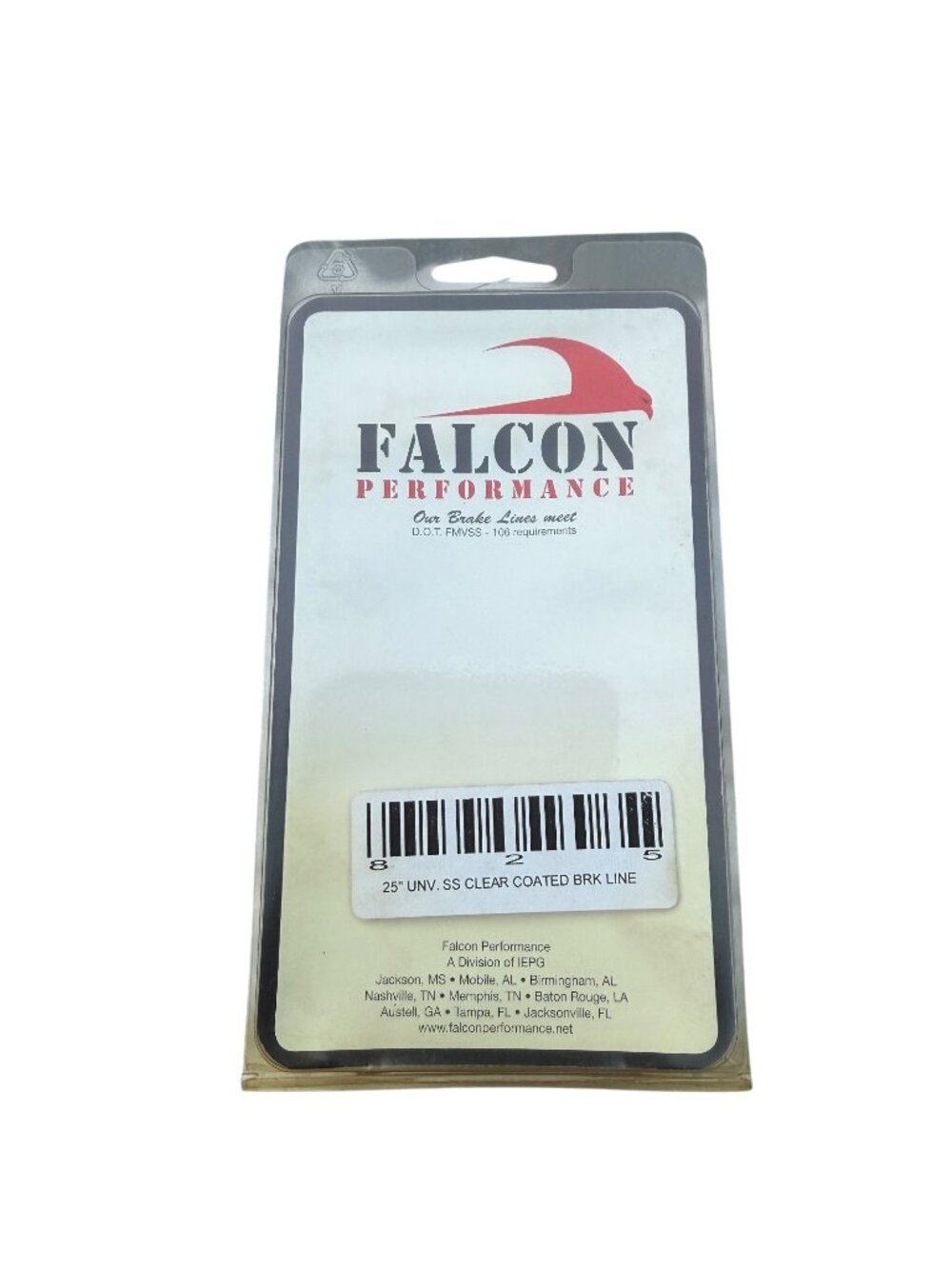 25" Universal Stainless Steel Clear Coated Brake Line By Falcon Performance NOS